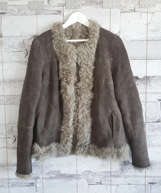 VESTE FEMME R VERSIBLE Fourrure Peau G rard Darel Bronze M 38
