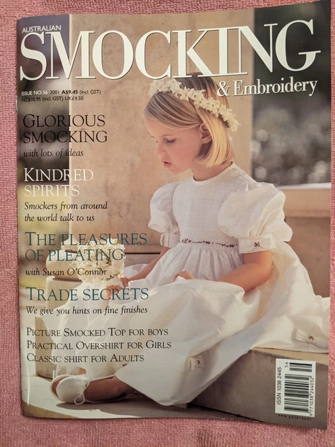 AUSTRALIAN SMOCKING & EMBROIDERY Magazine, Issue No. 56, 2001, Very Good Cond.