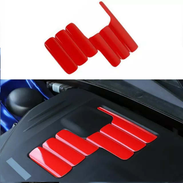 Red Engine Shroud Cover Panel Trims for Dodge Charger Challenger 09+ Accessories