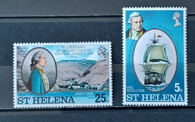 STE HELENE 1975  lot 2 timbres neufs avec charnière Y&T# 273-274