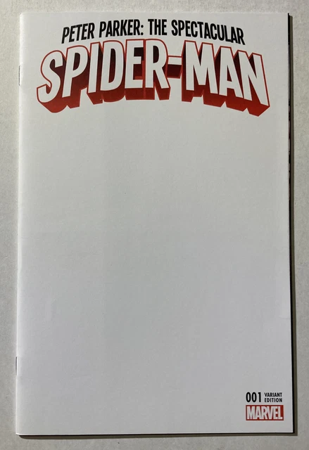 PETER PARKER THE SPECTACULAR SPIDER-MAN #1 - Blank Sketch Variant - Marvel - NM