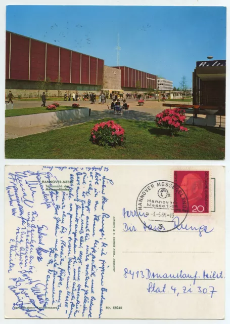 59749 - Hanover - exhibition grounds - postcard, special stamp 3.5.1966