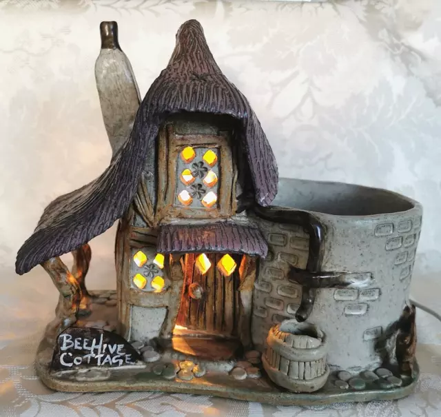 Vintage Brenda & Dennis Murray, Studio Pottery Night Light, Beehive Cottage