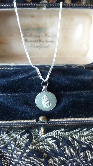 Pendentif Vintage En Argent 925 Des Années 1940 - Avec Chaîne 20 Pouces, Médaillon, Fait Main UK