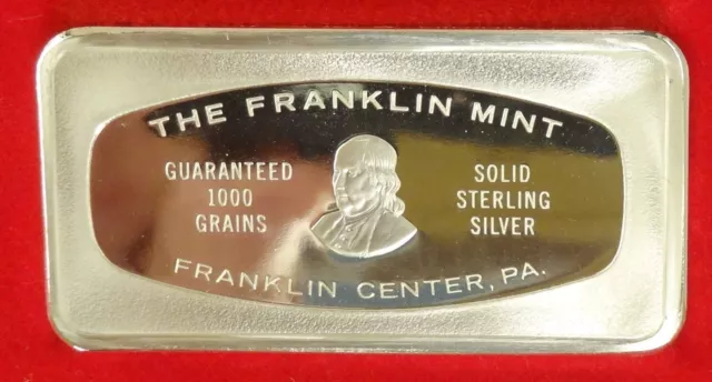 1987 Christmas 1000 Grains Silver Bar-Franklin Mint