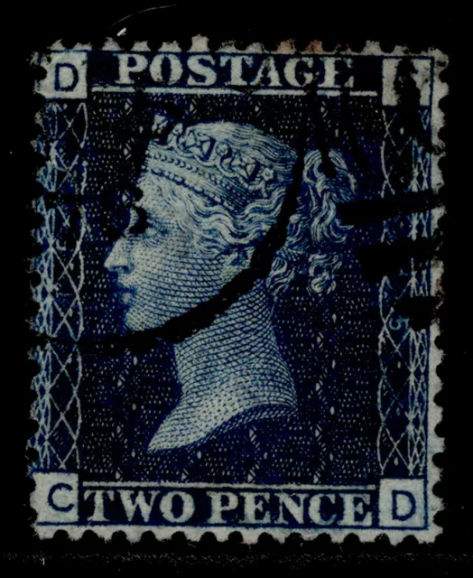 GB QV SG47, 2d dp blue plate 15, FINE USED. Cat £38. CDS CD