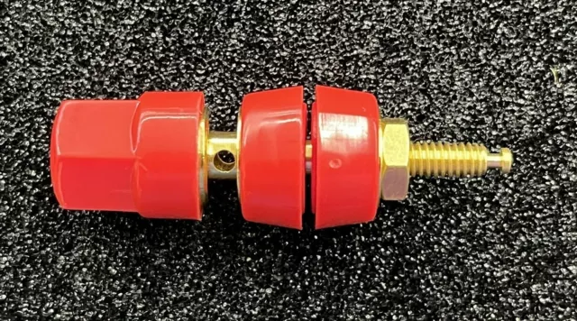 Binding posts BP30 Series RED, 30 A, 1 KV, Gold Plated Contacts