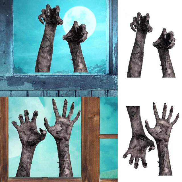 Halloween 3D Geist Hand Aufkleber Scary Aufkleber Wand Fenster Tür Dekoration  ,