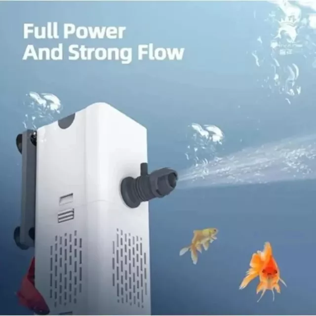 Pompe à eau Aquarium 15W 1000L/H Filtre Interne Pompe Filtre Éponges Filtrantes 2