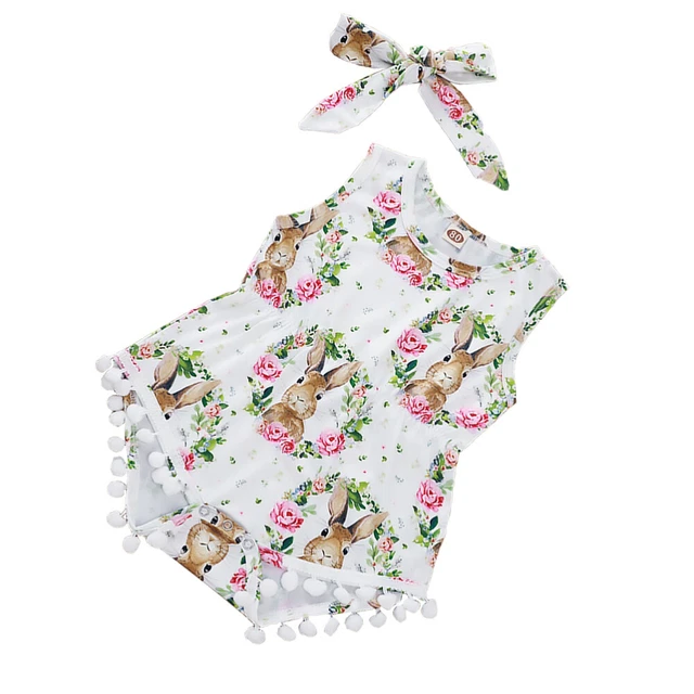 White Winter Romper Rabbit Polyester Baby Romper Outfit Winter