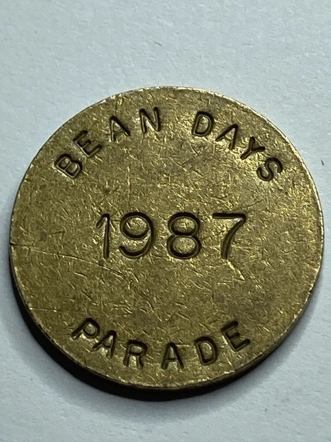 BEAN DAYS PARADE WINZELER STAMPING COMPANY ADVERTISING TOKEN MONTPELIER OHIO rm1