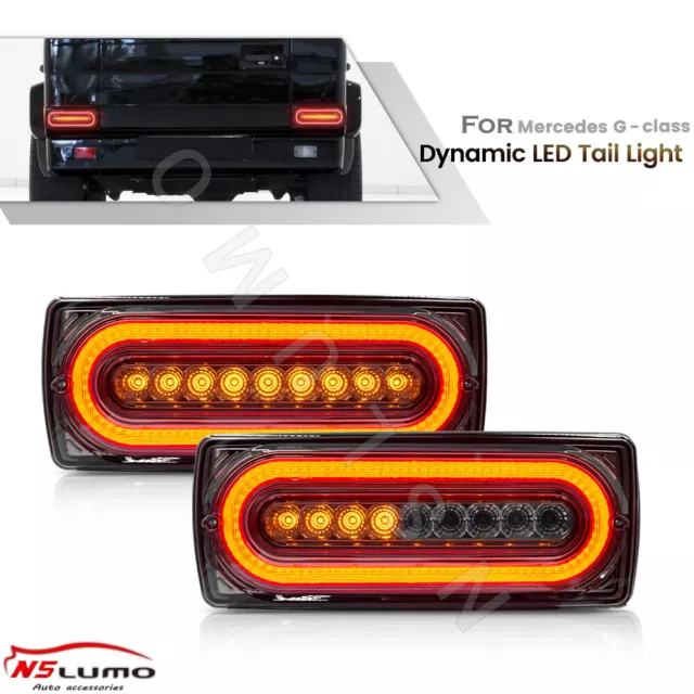 Sequential LED Tail Brake Turn Signal Lights For 1990-16 BENZ W463 G500 G550 G55