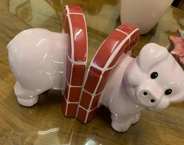 Carlton Ware Modern Cheeky Pig Bookends