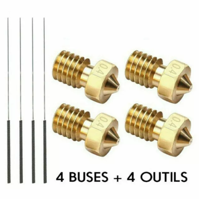 8Pcs 0.4mm Nozzles For Anycubic I3 Mega /MEGA-S For 3D Printer Extruder Nozzle