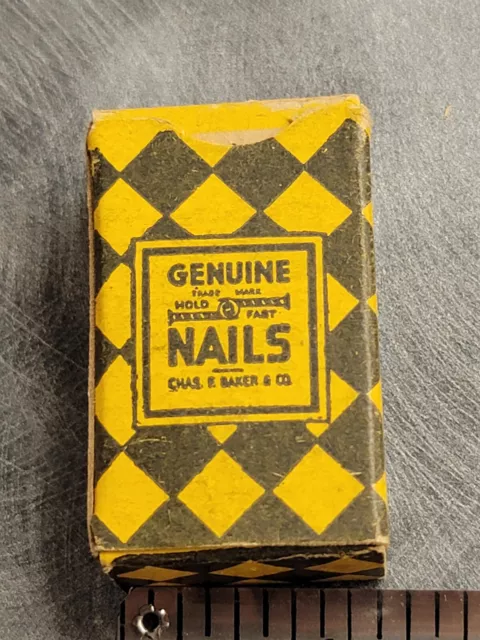 Vintage shoe sole nails advertising hold fast chas f baker & co boston MA  5-8S 2