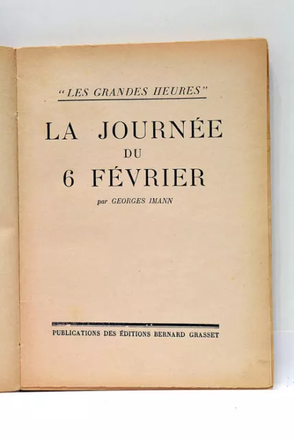 Imann La Journée Du 6 Février Illustrations Paris 1934