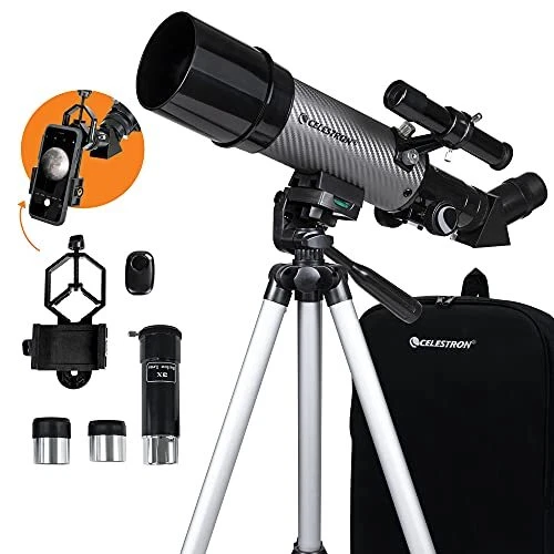 Celestron – 60mm Travel Scope DX – Ideal Portable Refractor Telescope for Beg...