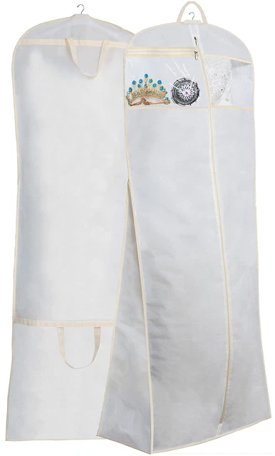 70 Bridal Wedding Gown Dress Garment Bag with Accessories Pouch...