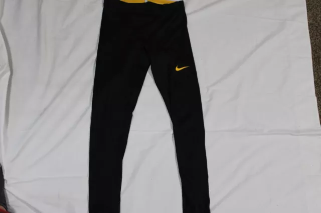 Nike Pro Elite Running Racing Tights Black Gold Size L Made In USA DA2908-026