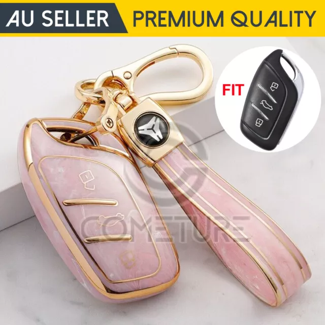 TPU Car Remote Key Fob Case Cover For MG ZS EV 2022 HS MG3 MG5 MG7 Pink