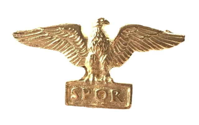 Romano Águila Chapado en Oro Insignia Pin de Solapa de Estaño Con / Un Regpin