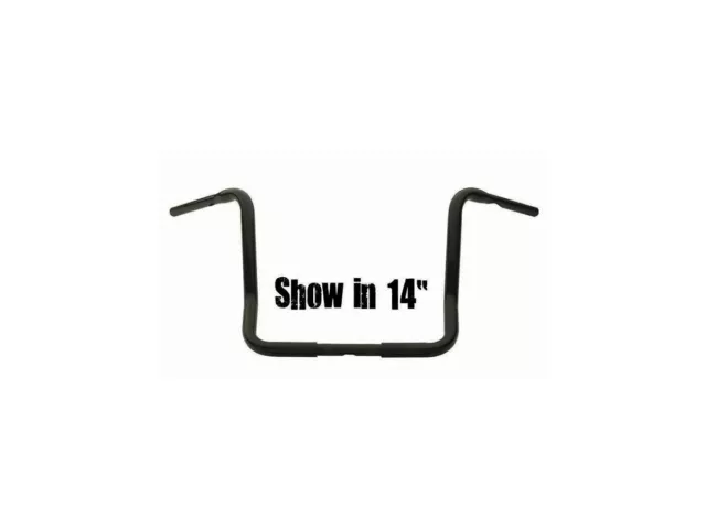 SANTEE 1 1/4" Dresser Ape Hanger, 1" Center, Black 11 für Harley Touring