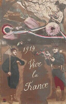 Cartolina - Patriottica - Vive La Francia 1914 - Alsace