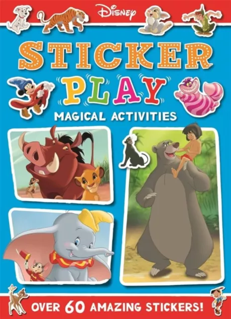 DISNEY Sticker Play Sticker Activity Book -LION KING THUMPER JUNGLE BOOK BAMBI