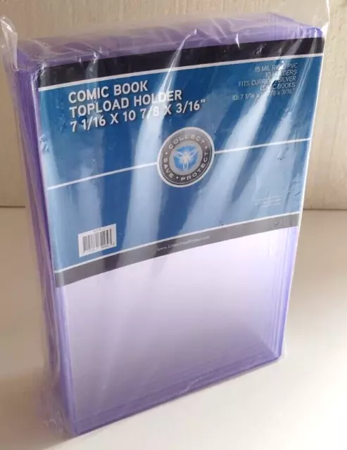 CSP Rigid Current/Silver Comic Book Top Load Protector Package of 10 New NIP