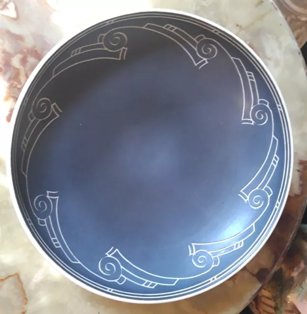 JOHN  SPENCER,  Pearsons Of Chesterfield Art Pottery Dish  Sgraffito Design