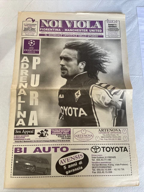 FIORENTINA V MANCHESTER United (Champions League) 1999/2000 £3.00