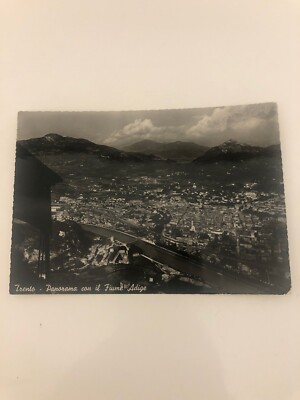 Trento Panorama con il Fiume Adige f.g VIAGGIATA 1952 