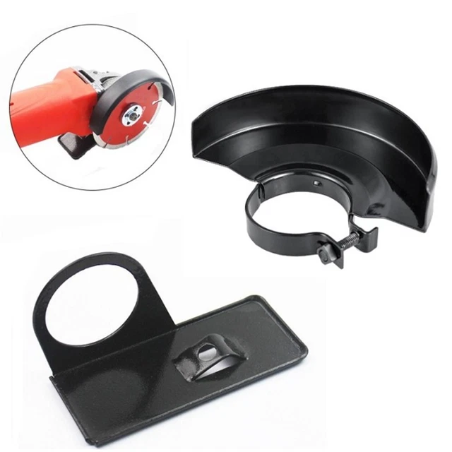 Práctica cubierta protectora con soporte de amoladora angular ajustable negra seguridad