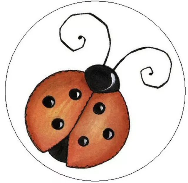 ~PRETTY LADYBUG~  1" Sticker / Seal Labels!