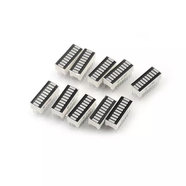 10PCS 10 Segment Digital Red LED Bar Graph Display Ultra Bright G__tu