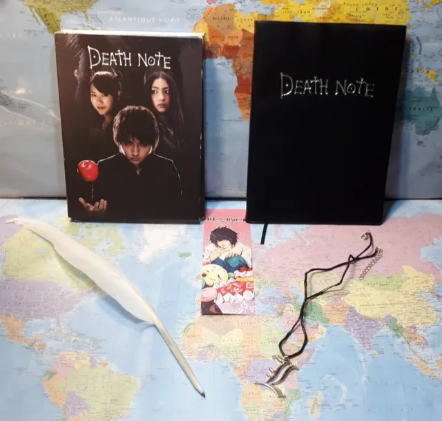 Gros Lot Death Note :DVD du Film +Cahier du death note+Plume+Collier Pendentif L