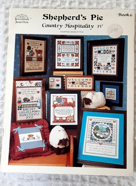 Cross Stitch JEREMIAH JUNCTION Shepherds Pie Hospitality Leaflet Bible Verses