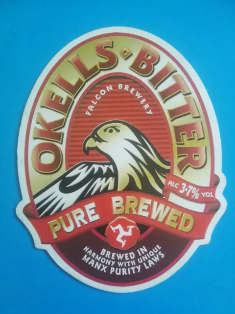 OKELL'S brewery BITTER real ale beer pump clip badge front Isle Of Man manx