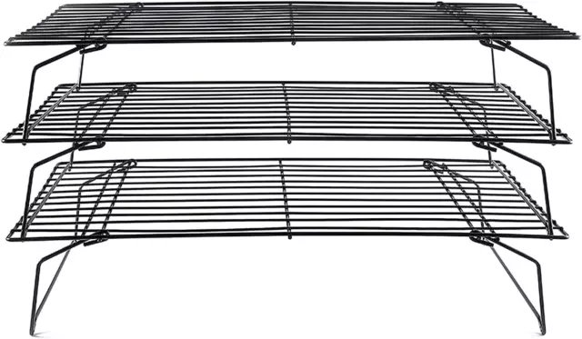 Cooling Rack, Baking Stainless Racks, Oven-Safe Cooking, Grilling, 3-Tier, New