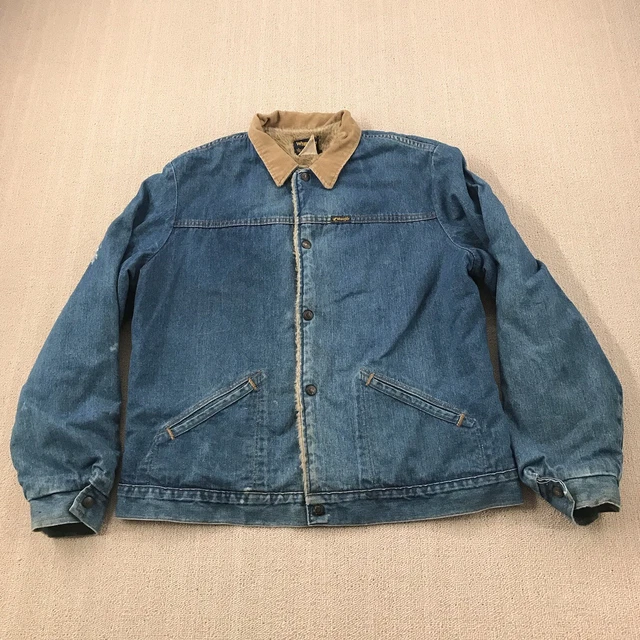 MEN'S XL WRANGLER Denim Sherpa Lined Jean Jacket RN 15101 $ - PicClick MEN'S XL WRANGLER Denim Sherpa Lined Jean Jacket RN 15101 $ - PicClick