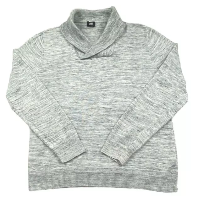 H&M Sweater Medium Long Sleeve Pullover Heather Gray