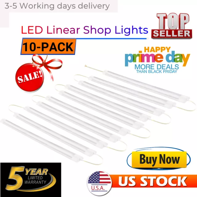 4FT 5000k LED Batten Tube Light Shop Light Workbench Garage Ceiling Lamp Fixture