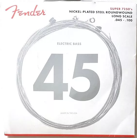 Jeu de cordes basses FENDER 7250ML 45 à 100 nickel - 0737250405 - guitare basse