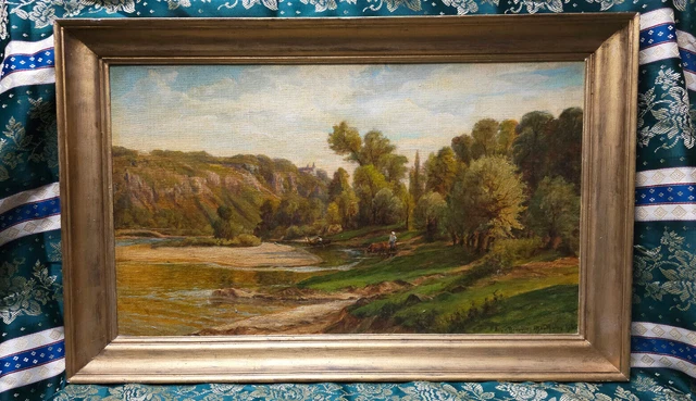 Tableau Floral Vintage Sur Toile 30x40 Cm - Peinture à L'Huile Style Campagnard Pour Salon Et Chambre