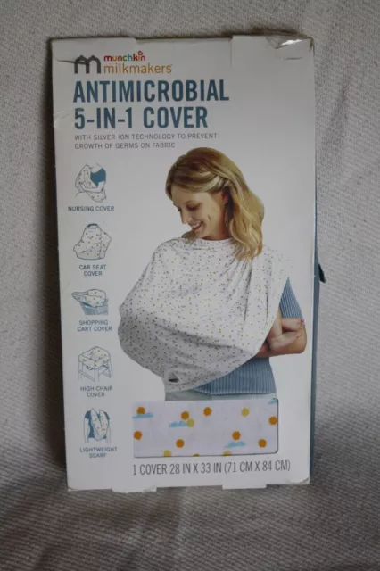 Munchkins Milkmakers Antimicrobial 5-in-1 Cover- Polka Dot- NEW
