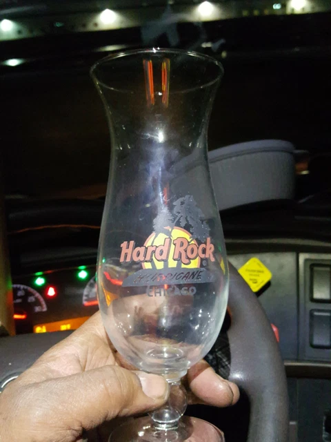 Hard Rock Cafe 10" Hurricane Glass with box CHICAGO