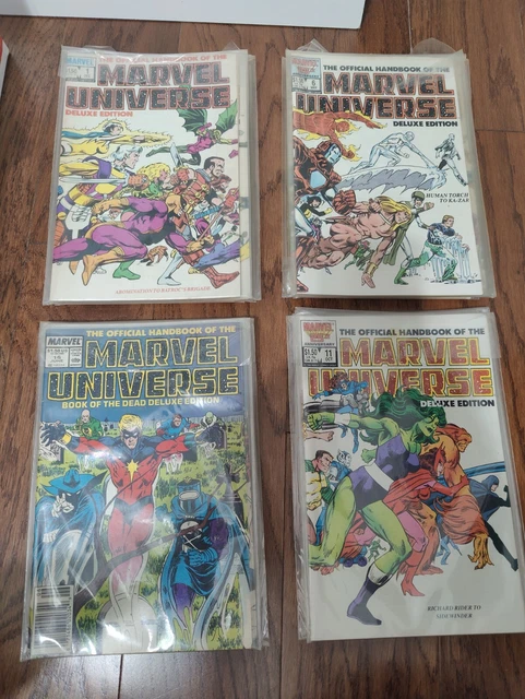 Official Handbook of the Marvel Universe Deluxe Ed #1-20 (Marvel 1985) FULL SET