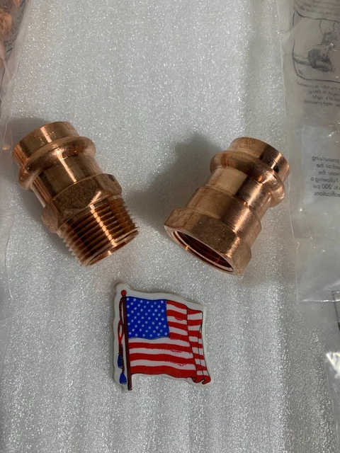 Lot 0F 20 - 3/4" Propress Nibco Copper Press Male + Female Adapters Viega*Usa*