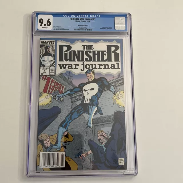 Punisher War Journal 1 (CGC 9.6), RARE Newsstand Edition.  Jim Lee Art!