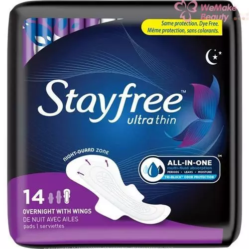 Stayfree Ultra Thin Overnight Pads with Wings 14 Count New